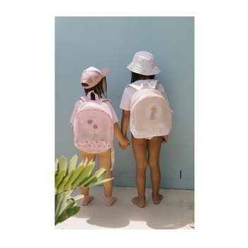 Mochila Infantil Praia Anti Areia Morangos - Monneka