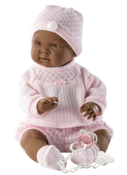 Boneca LLORENS Recém Nascida Africana 45 cm