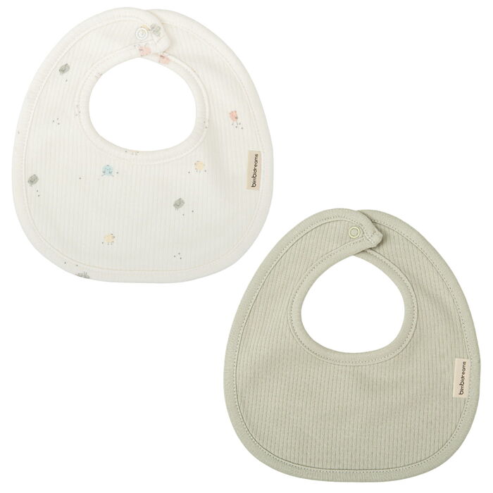 BimbiDreams - Conjunto de 2 Babetes Bandana Chicks Verde