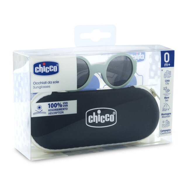 Chicco - Óculos de Sol Redondos Fumados Verdes 0M+