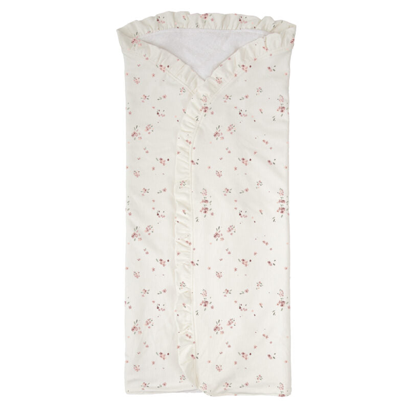 BimbiDreams - Manta Algodão/Bambu Monet Flores Rosa 75x75cm
