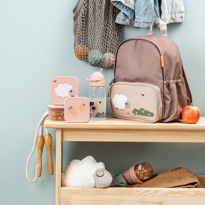 Done By Deer - Garrafa com Palhinha 350ml Tiny Farm Powder