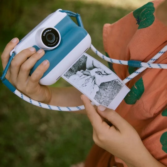 Kidywolf - Máquina Fotográfica com Impressão Azul KidyPrint