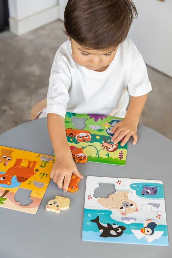 Goula - Puzzle Habitat dos Animais: 6 puzzles