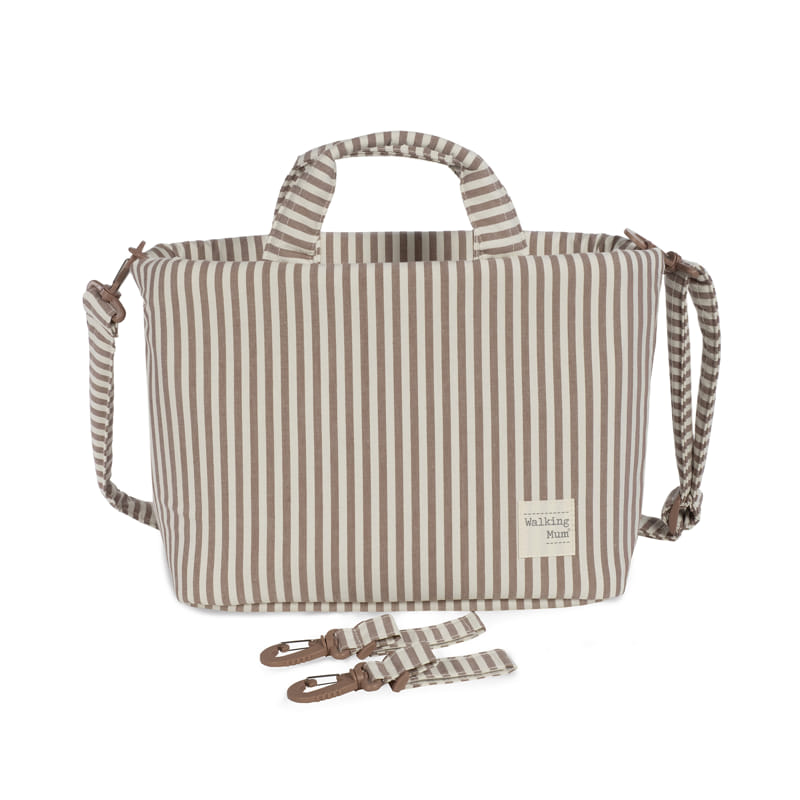 Walking Mum  - Mala de Maternidade  Crossbody Praliné Strips Moka