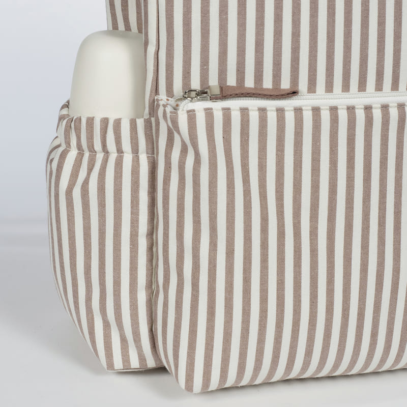 Walking Mum  - Mochila de Maternidade Praliné Strips Moka