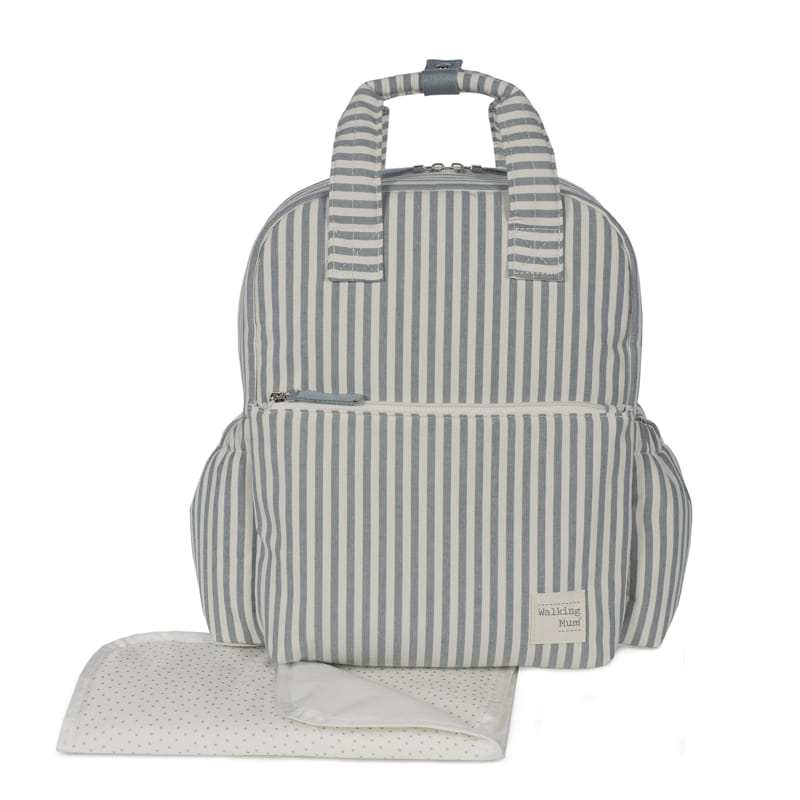 Walking Mum - Mochila de Maternidade Praliné Strips Matcha