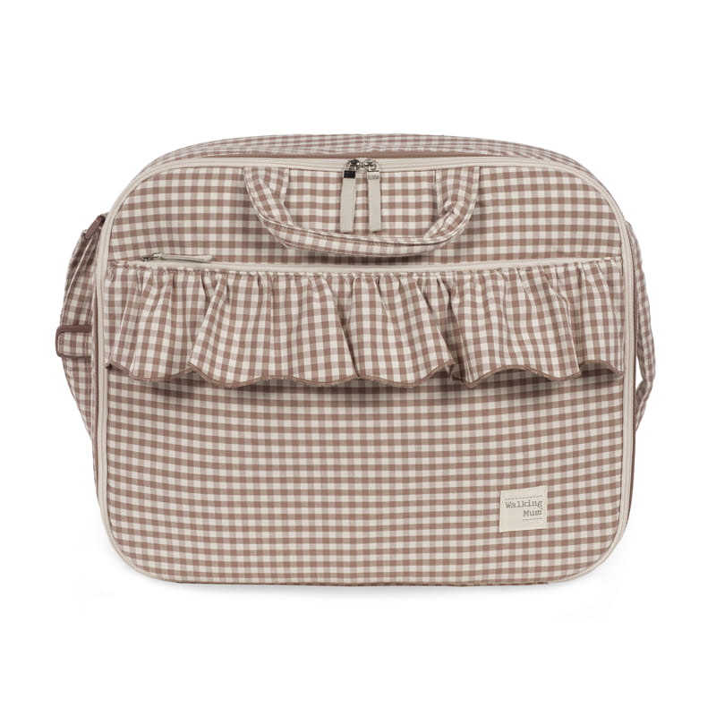Walking Mum - Mala Maternidade Retangular  Praliné Vichy Moka