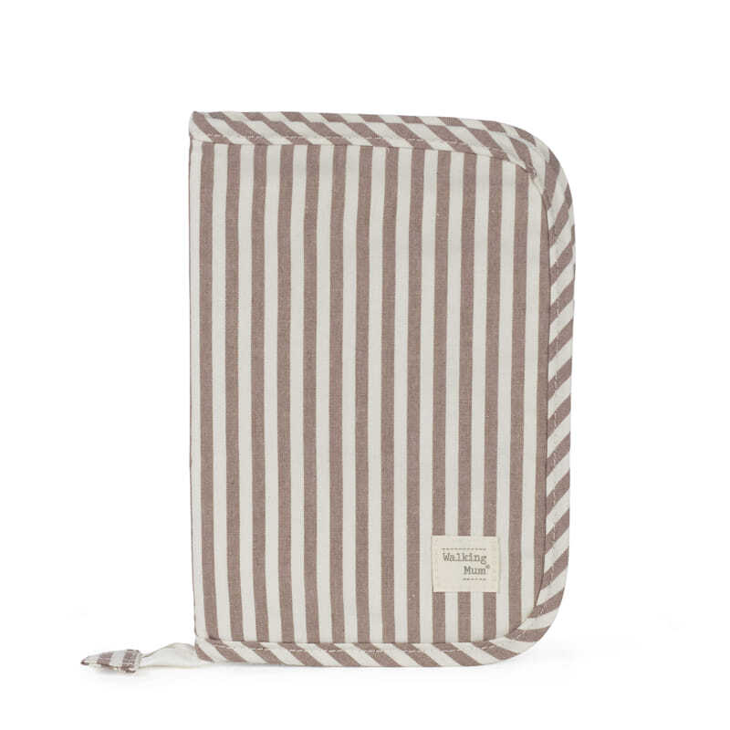 Walking Mum -  porta documentos Praliné Strips Moka