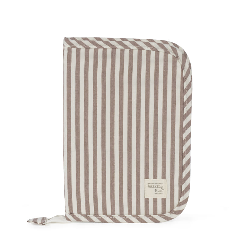 Walking Mum -  porta documentos Praliné Strips Moka