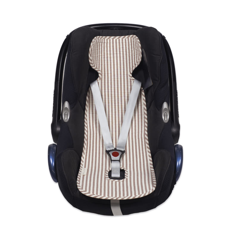 Walking Mum  - Colchoneta para Cadeira Auto Praliné Strips Moka