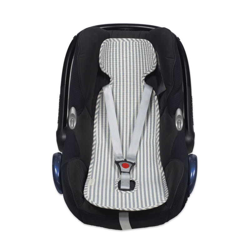 Walking Mum  - Colchoneta para Cadeira Auto Praliné Strips Matcha