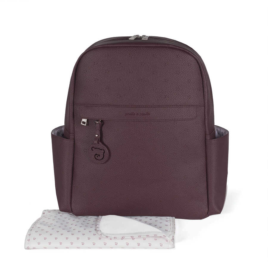 Mochila de Maternidade com Muda Fraldas London Cherry - Pasito a Pasito