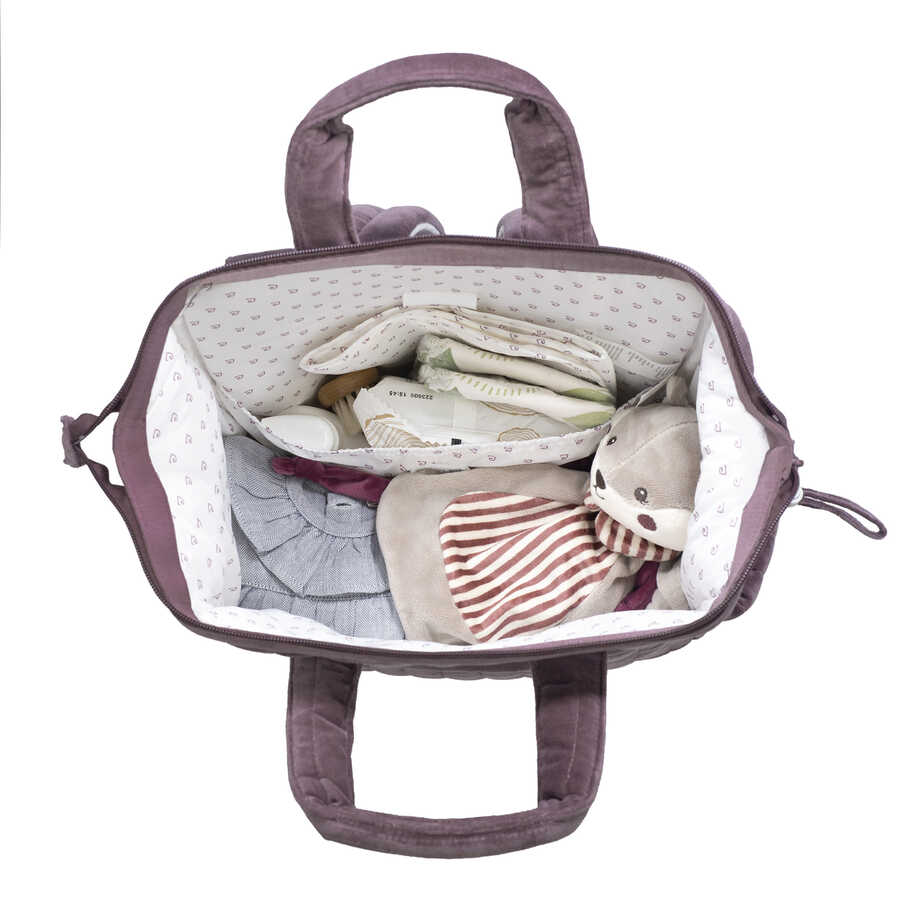 Mochila de Maternidade Cherry Velvet - Pasito a Pasito