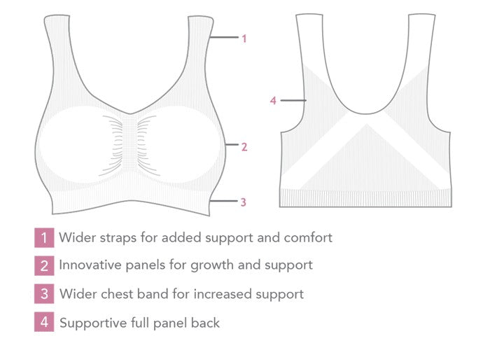Carriwell - Soutien de Gravidez sem Costuras Branco