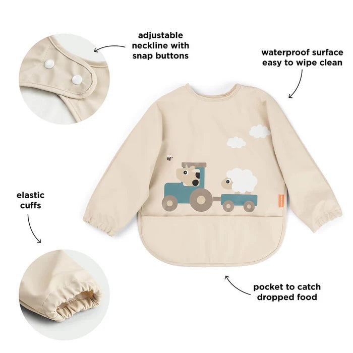 Done By Deer - Babete com Mangas Tiny Farm Sand