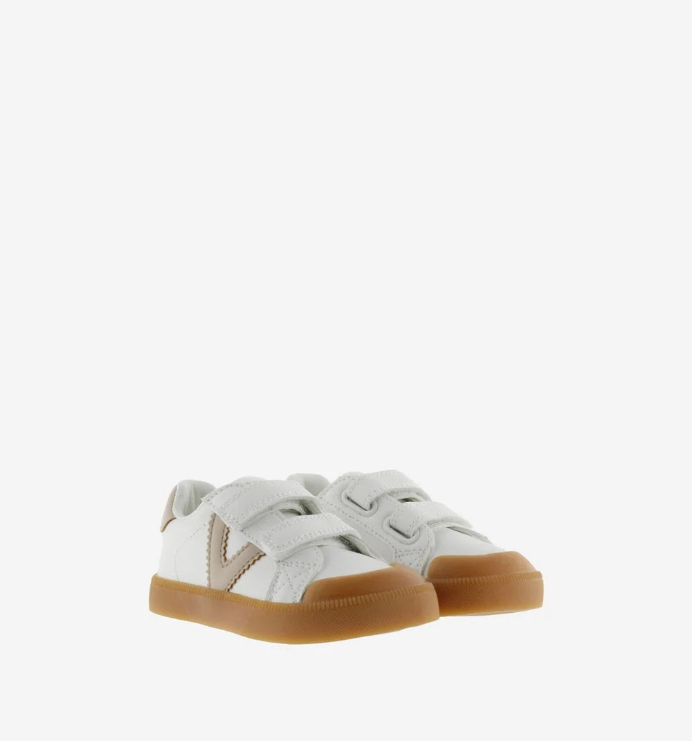 Victória - Ténis Oliver Branco Tiras Beige Barefoot