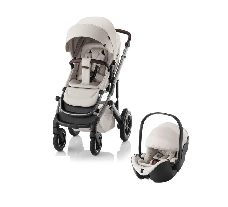 Britax Romer - Conjunto Duo Carrinho Smile 5Z Lux Soft Taupe & Cadeira Auto 0+ Baby Safe Pro Lux- ARTIGO DE EXPOSIÇÃO