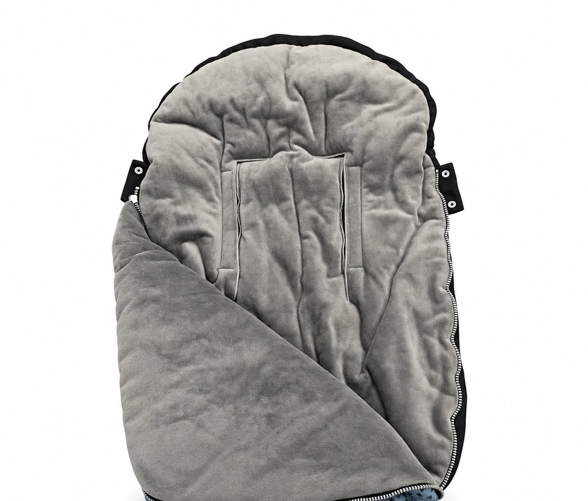 Pirulos - Saco quente para carrinho universal Street Velour -cinza