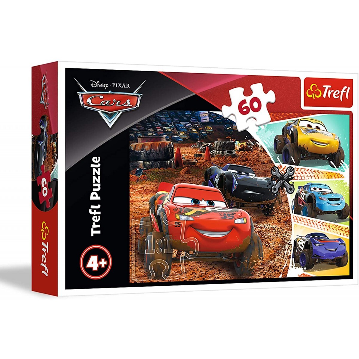 Puzzle 60 pçs Faisca McQueen & Amigos - Trefl