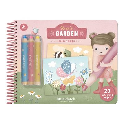 Little Dutch-Livro para colorir entre linhas Rosa