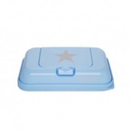 Funkybox Caixa pequena para toalhitas To Go Azul com Estrela Cinza