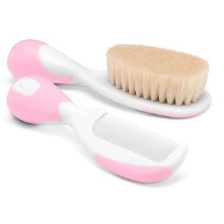 Conjunto Pente e Escova Rosa - Chicco