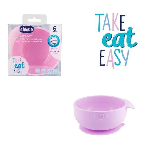 Taça Silicone Rosa Take Eat Easy - Chicco