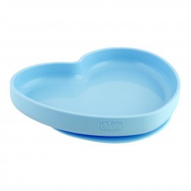 Prato Silicone Coração Azul Take Eat Easy - Chicco