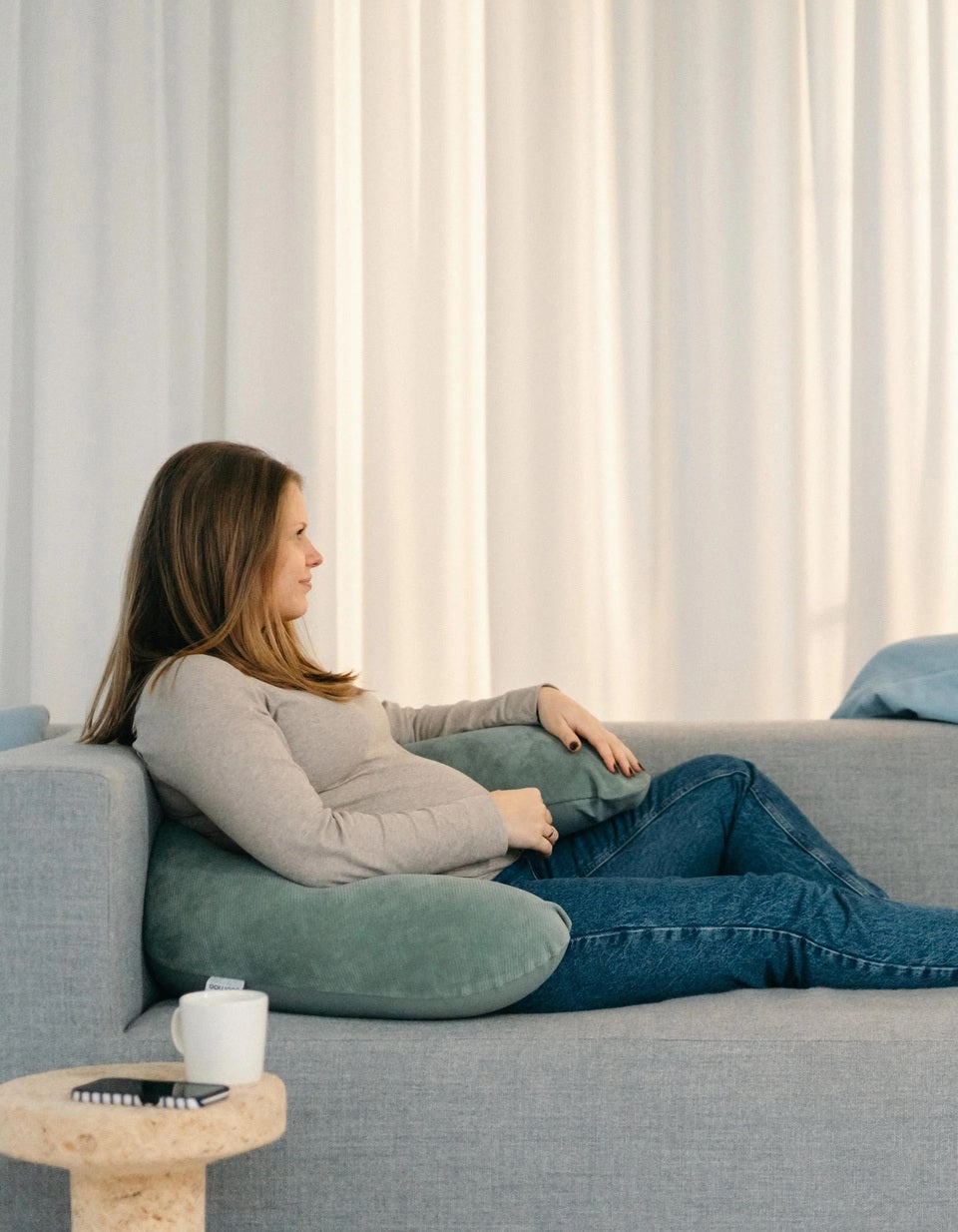 Almofada de Amamentação Buddy Corduroy Verde - Doomoo