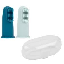 Conjunto de 2 Dedeiras Silicone Azul - Nattou
