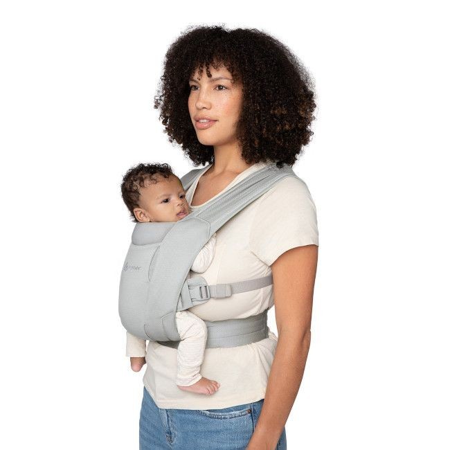 Marsúpio Porta Bebes Embrace Soft Air Mesh Cinza Perla - Ergobaby