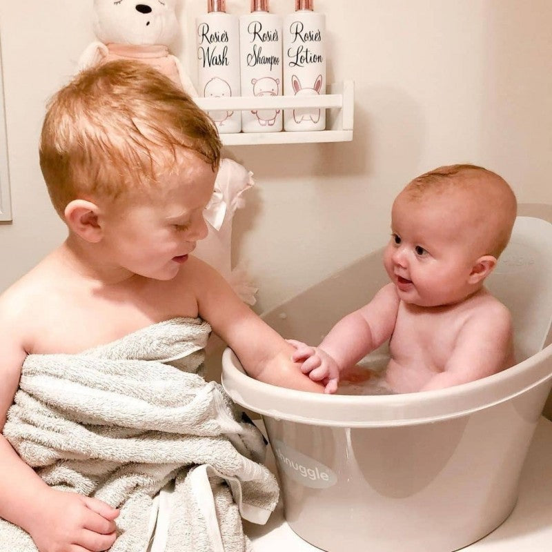 SHNUGGLE BATH | Banheira Taupe com respaldo branco