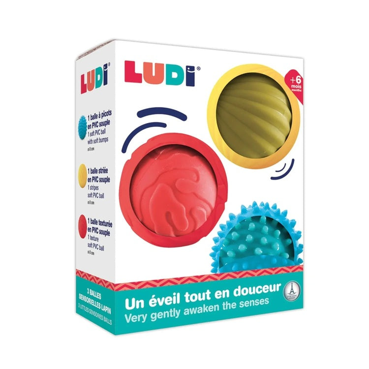 Ludi - Conjunto de 3 Bolas Sensoriais