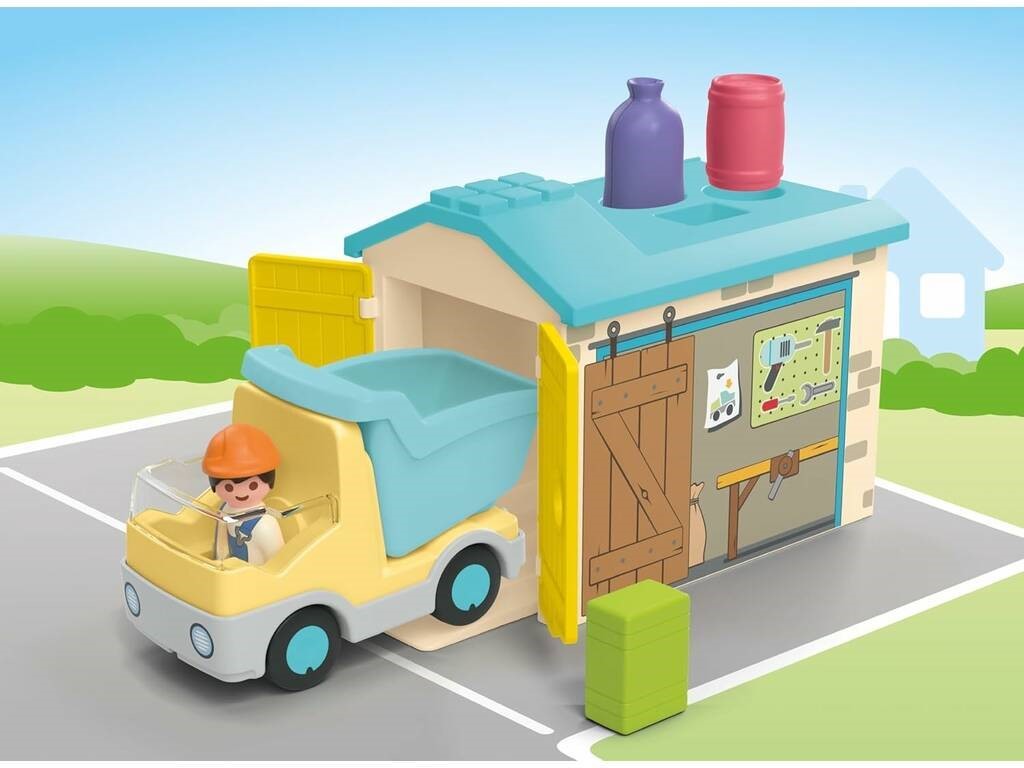 Playmobil Junior - Camião Construção com Garagem