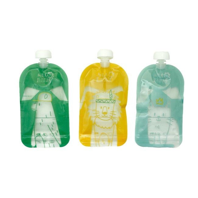 Conjunto 15 Saquetas Reutilizáveis 150ml - Badabulle