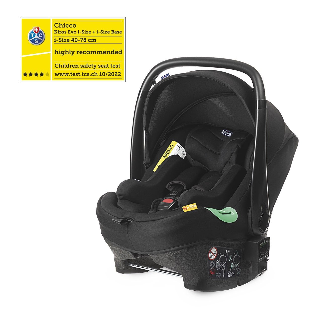 Cadeira Auto 0+ Kiros Evo I-Size fast in Sem base - Chicco