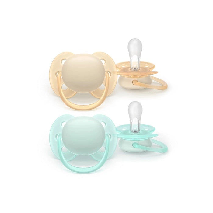 Conjunto de 2 Chuchas Ultra Soft 0-6M Lisas Neutras - Philips Avent