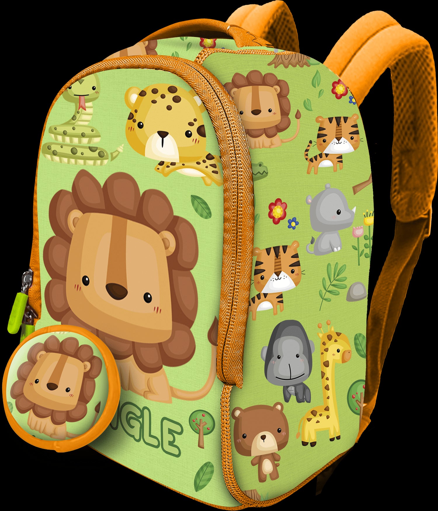 Mochila + porta Moedas Selva Neoprene Kids 26cm - Water Revolution