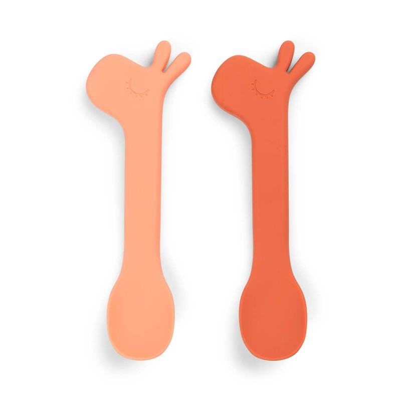 Conjunto de 2 Colheres Silicone Lama Lalee Papaya - Done By Deer