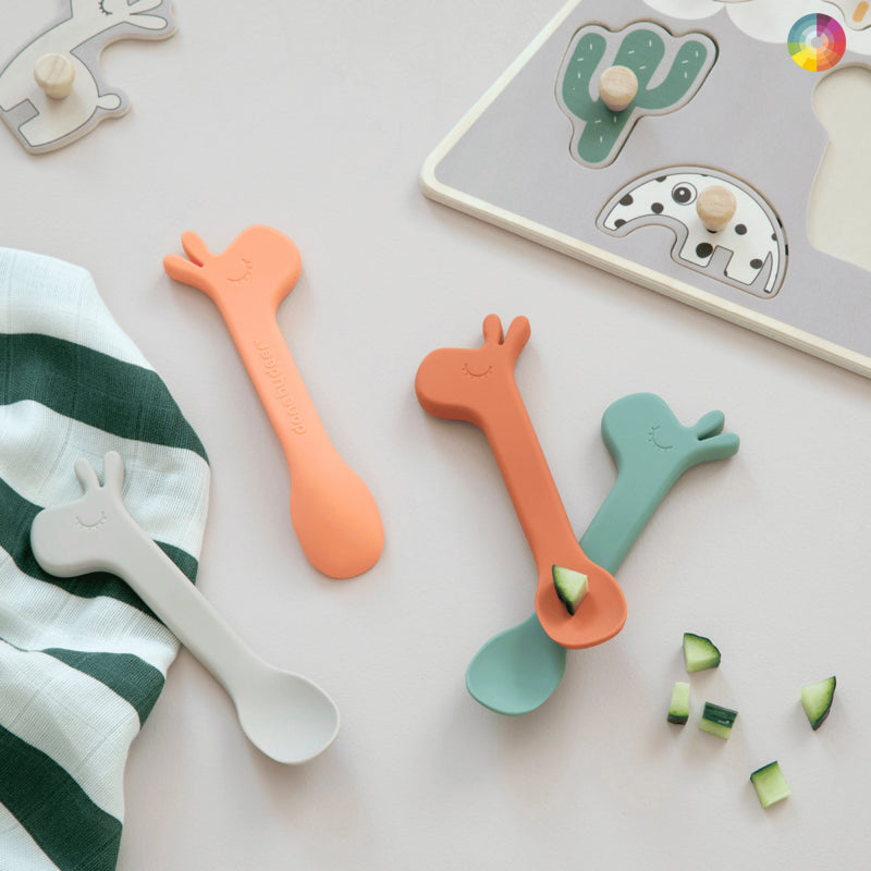 Conjunto de 2 Colheres Silicone Lama Lalee Papaya - Done By Deer