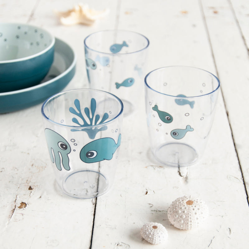Mini Copo Yummy Sea Friends Azul - Done By Deer