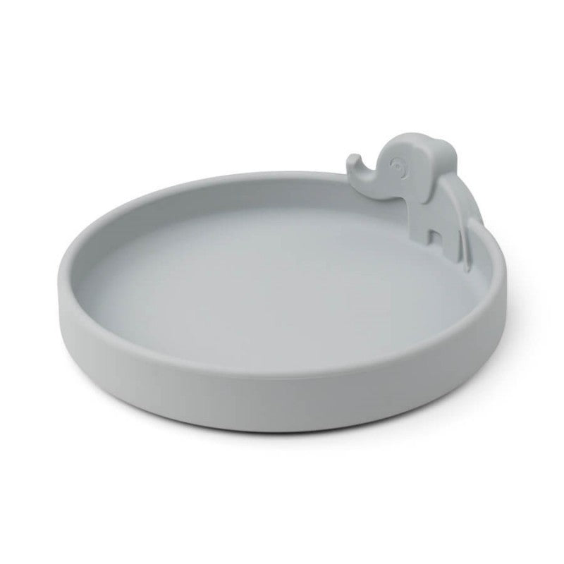 Prato Redondo Peekaboo Silicone Cinza - Done by Deer
