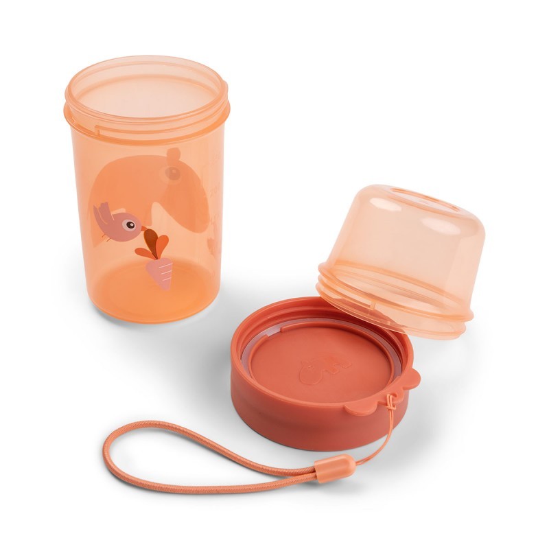 To Go 2-Way Snack Container 250ml Ozzo Papaya - Done By Deer