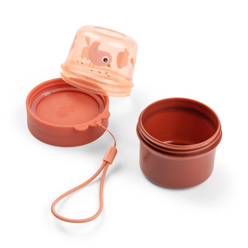 To Go 2-Way Snack Container 80ml Birdee Papaya - Done By