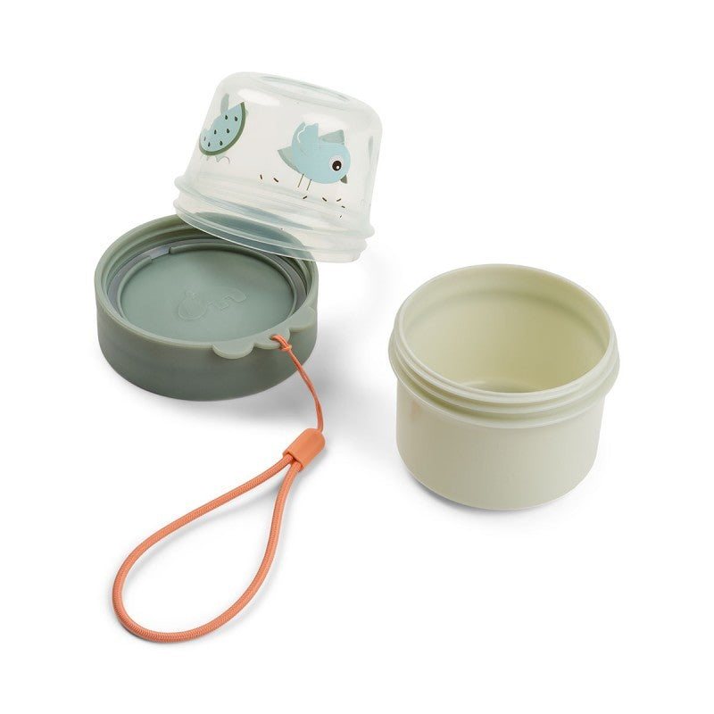 To Go 2-Way Snack Container 80ml Birdee Green - Done By Deer