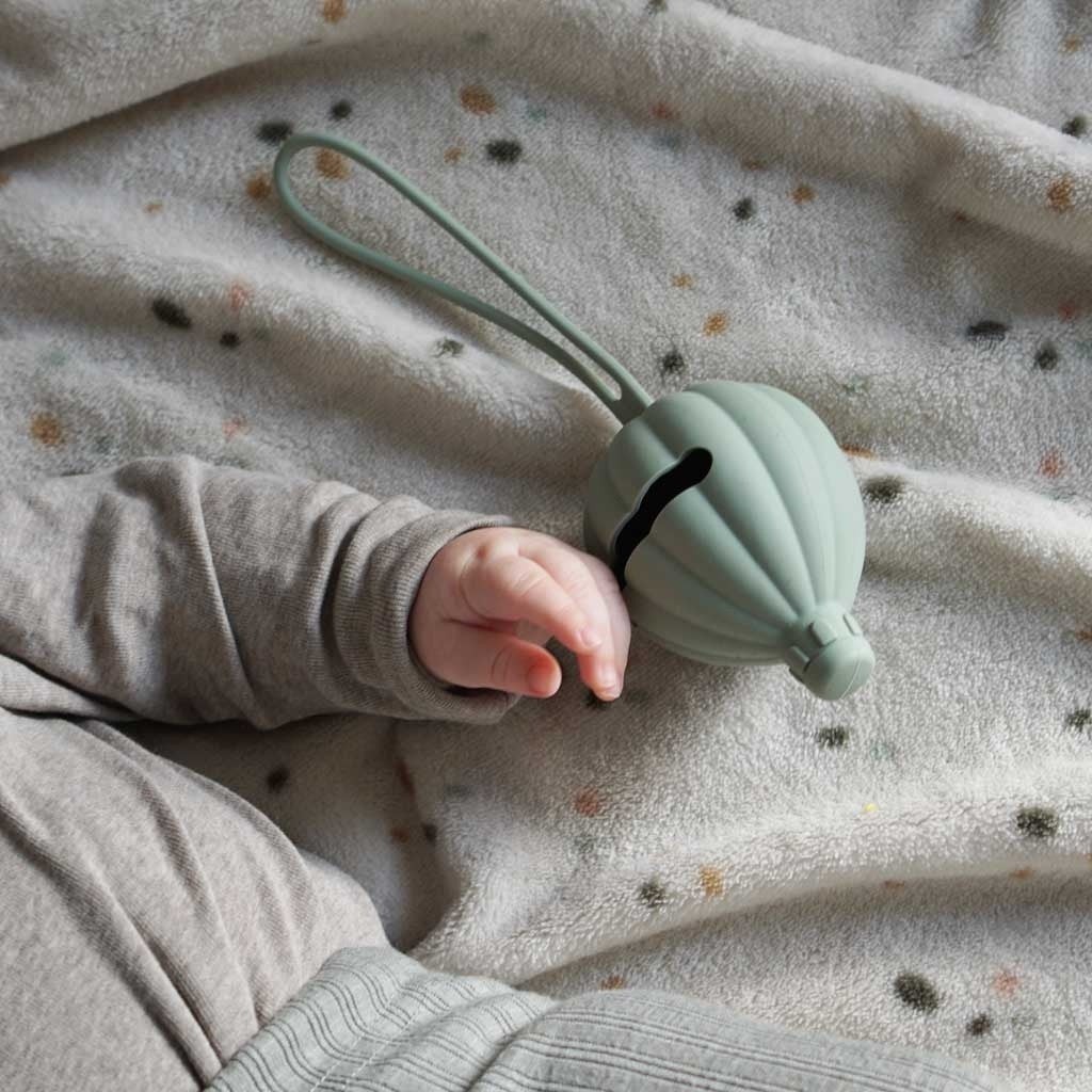 Porta Chucha  Silicone Balão Dusty Green - Petú Petú