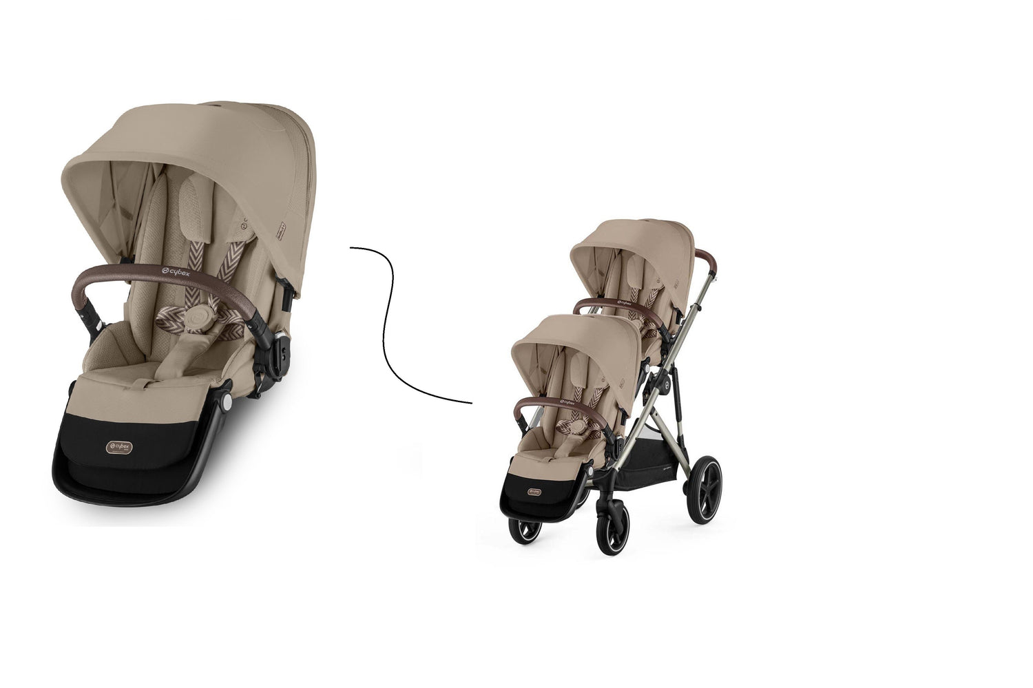 Assento Almond Bege para Carrinho Gazelle S - Cybex