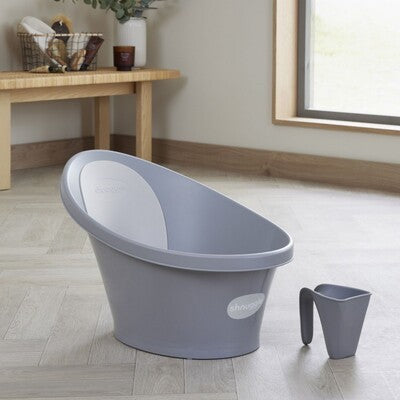 SHNUGGLE BATH | Banheira Pebble Grey com respaldo branco