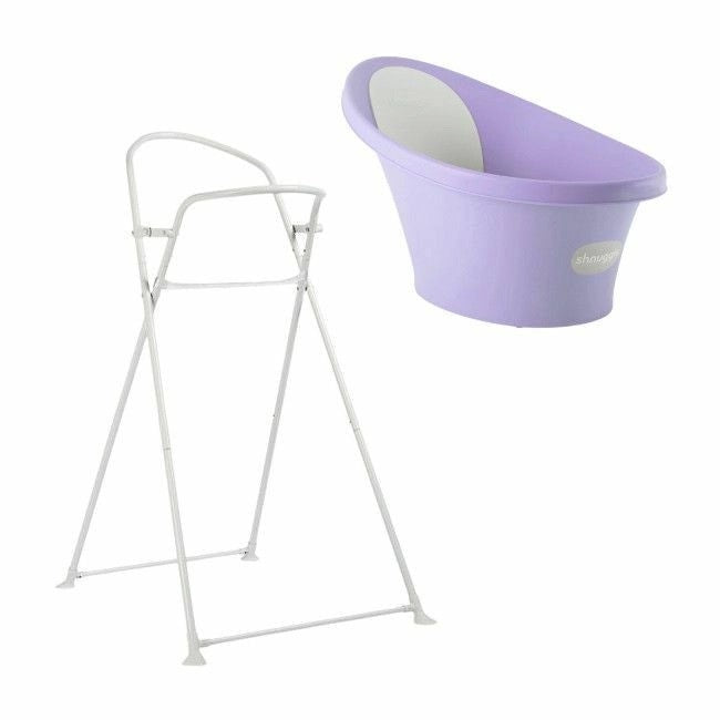 SHNUGGLE BATH | Banheira Lilac com respaldo branco